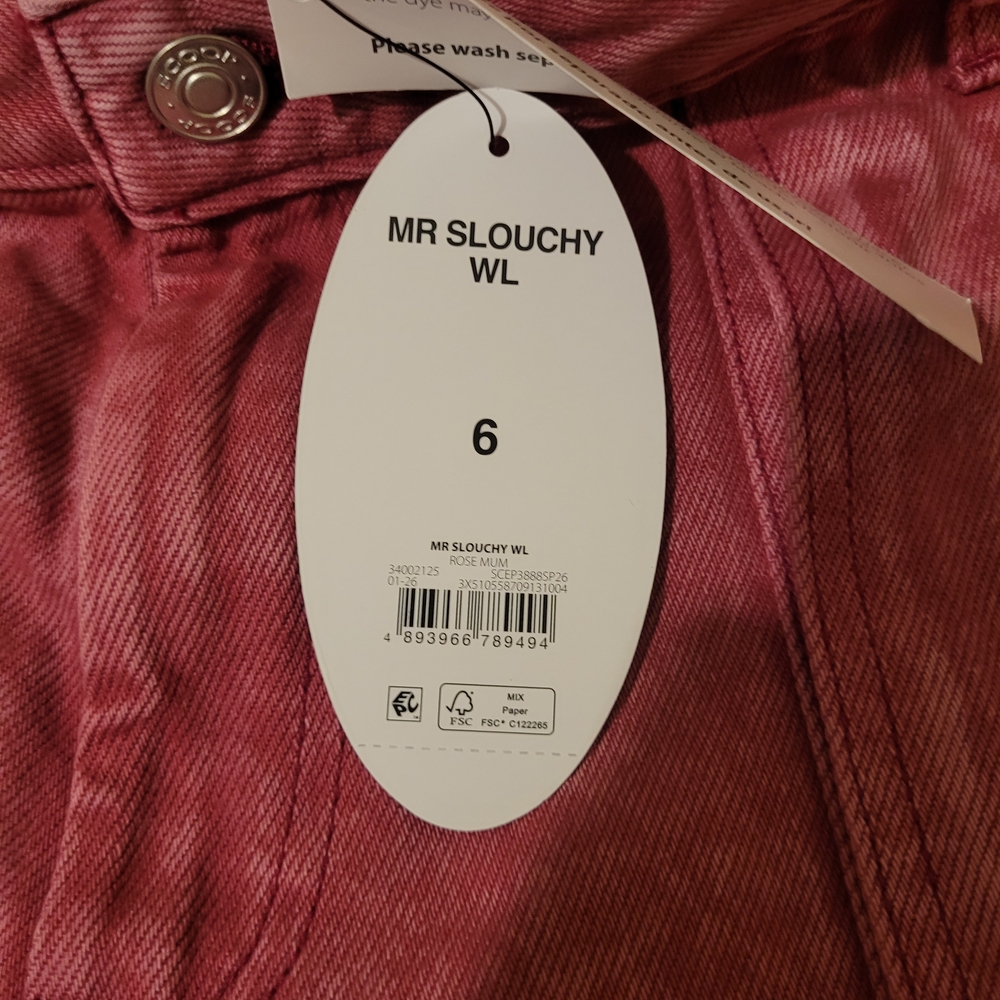 High-Rise Wide Leg Jeans in Rose Wash - Picture 4 of 9